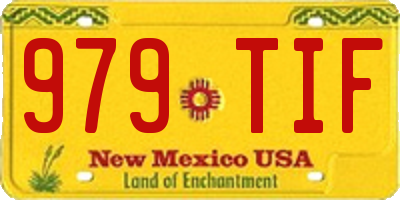 NM license plate 979TIF