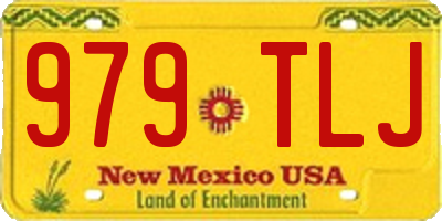 NM license plate 979TLJ