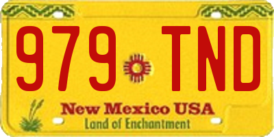 NM license plate 979TND