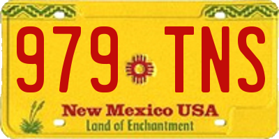 NM license plate 979TNS
