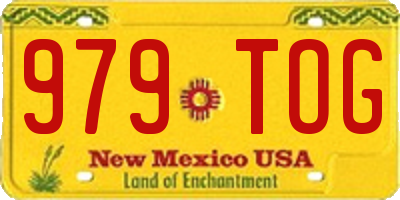 NM license plate 979TOG