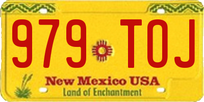 NM license plate 979TOJ