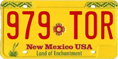 NM license plate 979TOR