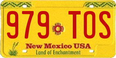 NM license plate 979TOS