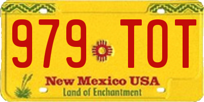 NM license plate 979TOT