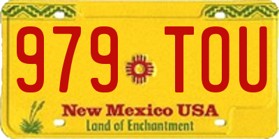 NM license plate 979TOU