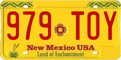 NM license plate 979TOY