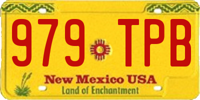 NM license plate 979TPB