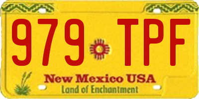 NM license plate 979TPF