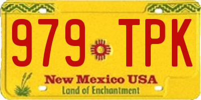 NM license plate 979TPK