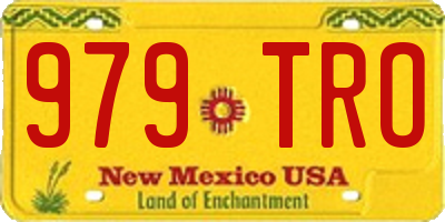 NM license plate 979TRO