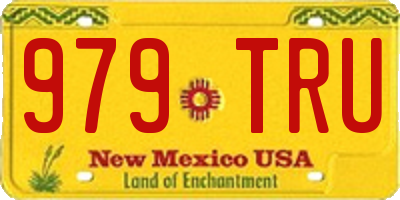 NM license plate 979TRU