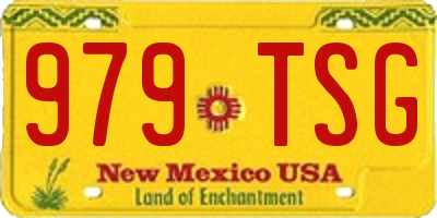 NM license plate 979TSG