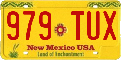 NM license plate 979TUX