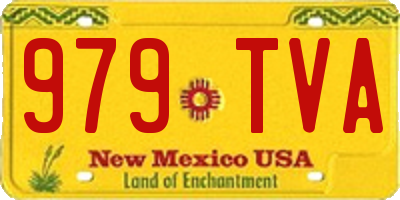 NM license plate 979TVA