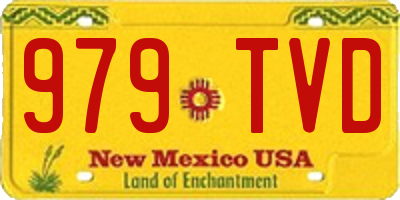 NM license plate 979TVD
