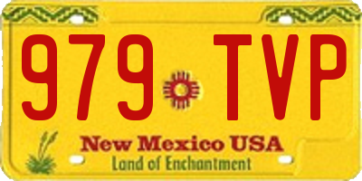 NM license plate 979TVP