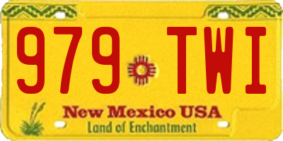 NM license plate 979TWI