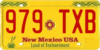 NM license plate 979TXB