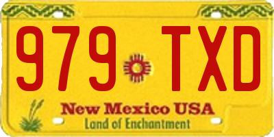 NM license plate 979TXD