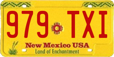 NM license plate 979TXI