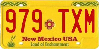 NM license plate 979TXM