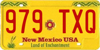 NM license plate 979TXQ