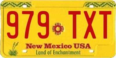 NM license plate 979TXT