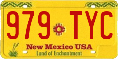 NM license plate 979TYC