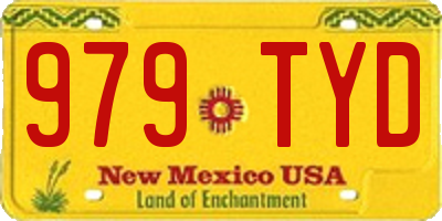 NM license plate 979TYD