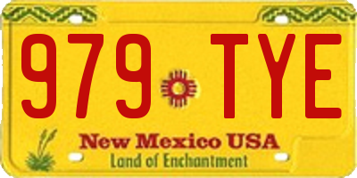 NM license plate 979TYE