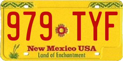 NM license plate 979TYF