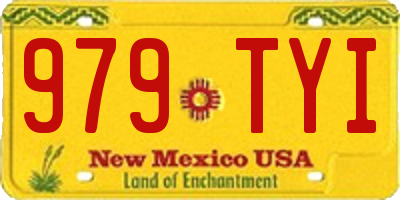 NM license plate 979TYI