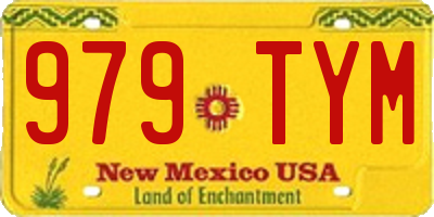 NM license plate 979TYM