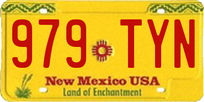 NM license plate 979TYN