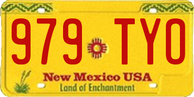 NM license plate 979TYO