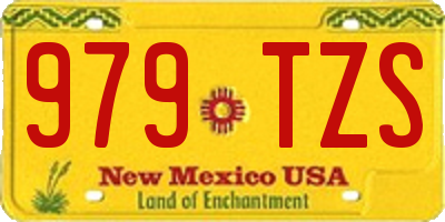 NM license plate 979TZS