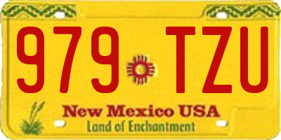 NM license plate 979TZU