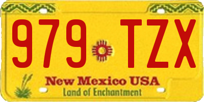 NM license plate 979TZX