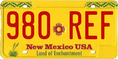 NM license plate 980REF