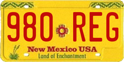 NM license plate 980REG
