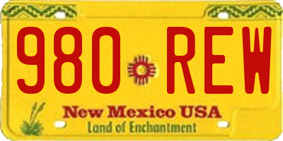 NM license plate 980REW