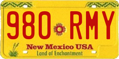 NM license plate 980RMY