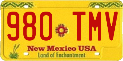 NM license plate 980TMV