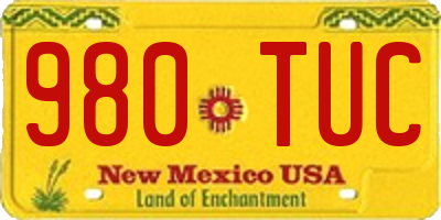 NM license plate 980TUC