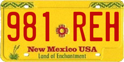 NM license plate 981REH