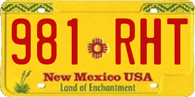 NM license plate 981RHT