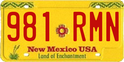 NM license plate 981RMN