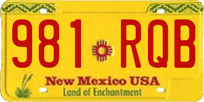 NM license plate 981RQB