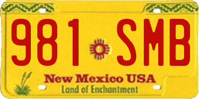 NM license plate 981SMB